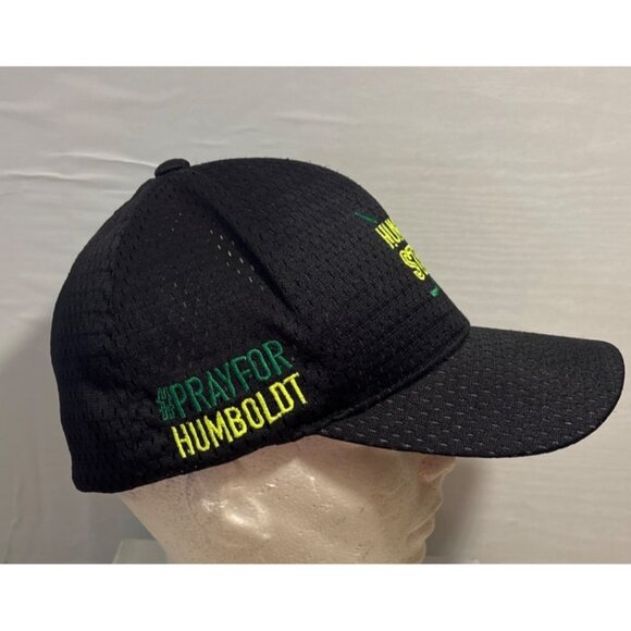 Humboldt Strong #PrayForHumboldt Black Flexfit Hat Lids Medium/Large Embroidered - Picture 3 of 7
